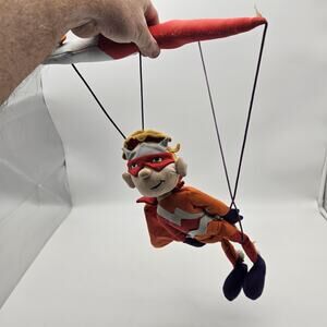 Vintage 2002 Manhattan Toy Superhero Glider Marionette Doll 18" Plush Puppet